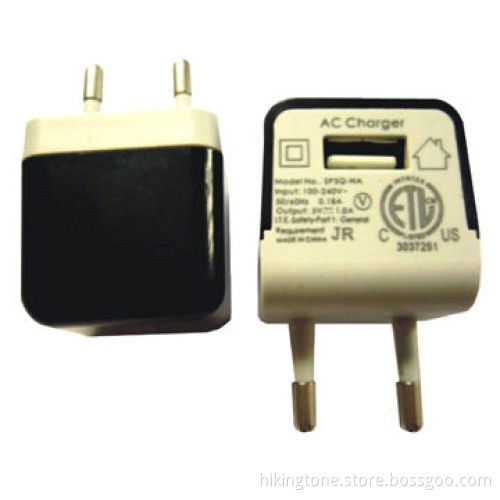 Charger with output 5V/1A, customized logos, colors and packing ways are accepted